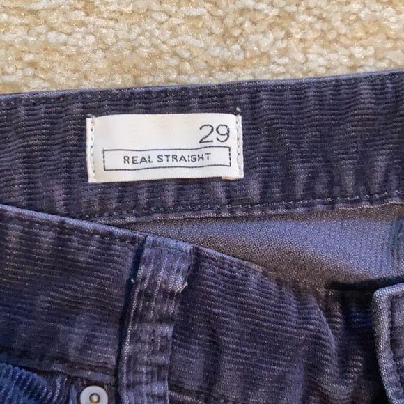 Gap navy corduroy real straight pants. - Picture 2 of 7